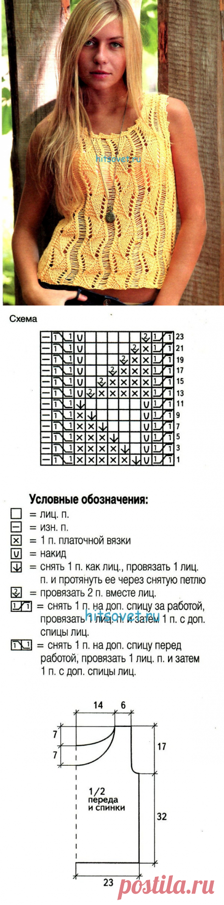 желтый топ спицами