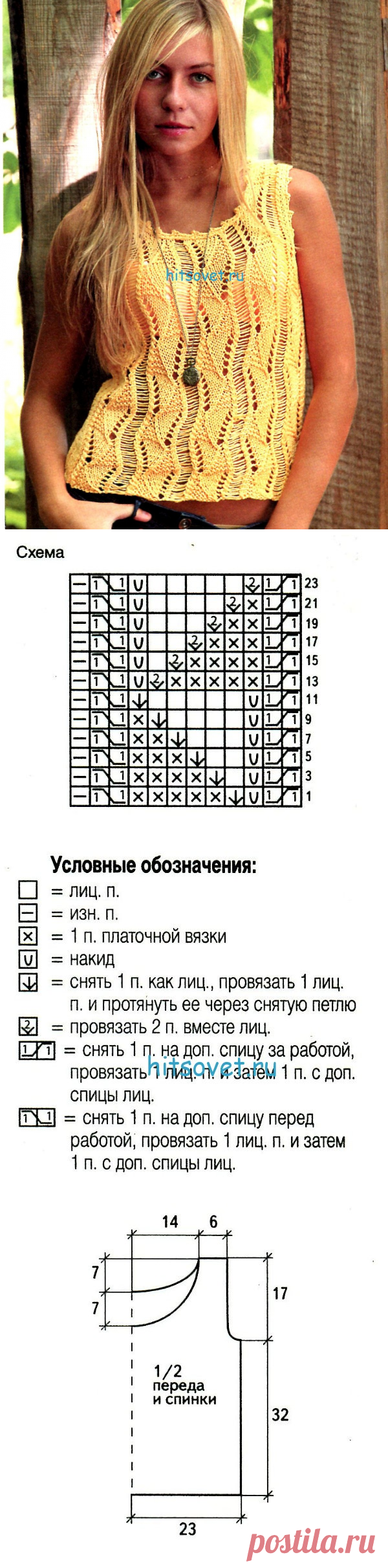 желтый топ спицами