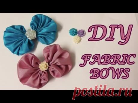 DIY fabric bows, fabric hair bows tutorial, how to