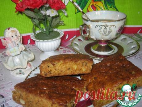 Постный пирог с апельсинами, орехами и цукатами - кулинарный рецепт