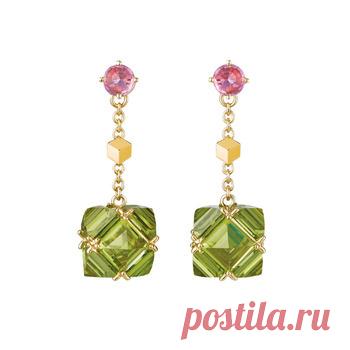 Paolo Costagli Peridot Pink Sapphire Drop Earrings | Betteridge