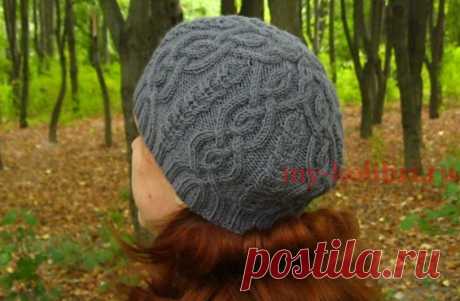 Красивая шапка спицами «Iced Hat» от Ирины Дмитриевой.