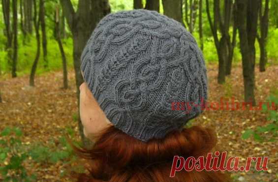 Красивая шапка спицами «Iced Hat» от Ирины Дмитриевой.