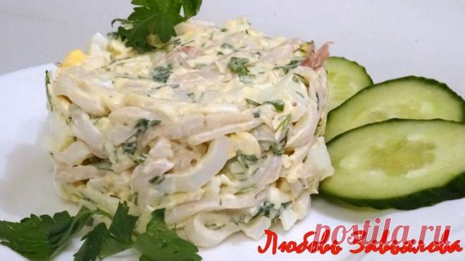 Салат с кальмарами - самый вкусный рецепт - Простые рецепты Овкусе.ру