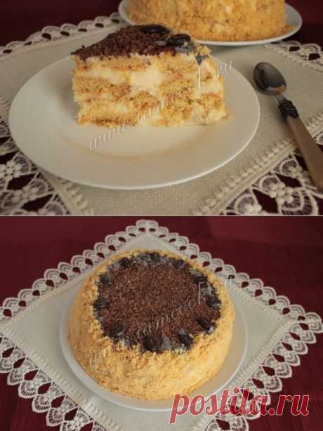 Песочный торт с лимонным кремом.