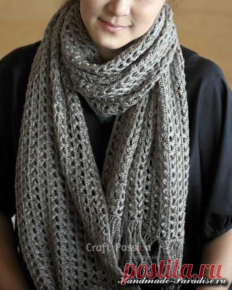 Перуанское вязание. Ажурный палантин