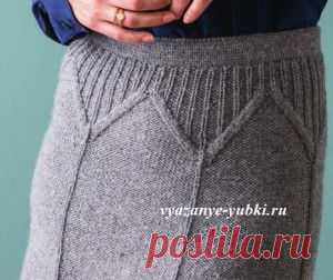 Вязание теплой юбки годе на спицах, схема и описание