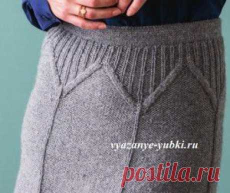 Вязание теплой юбки годе на спицах, схема и описание