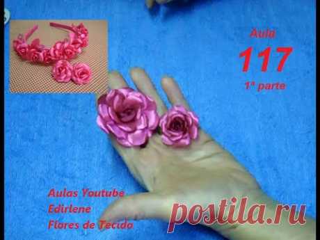 AULA 117: ROSA DE CETIM DA TIARA ROSA PINK (atendendo pedidos)