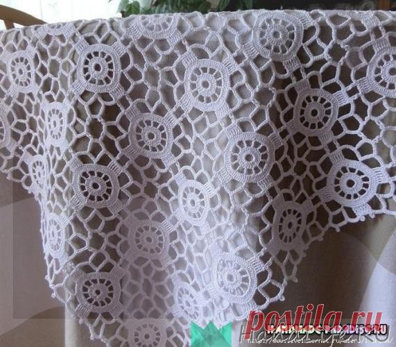 СКАТЕРТЬ МОТИВАМИ КРЮЧКОМ / Вязание