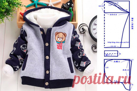 Molde para hacer una chaqueta para niño