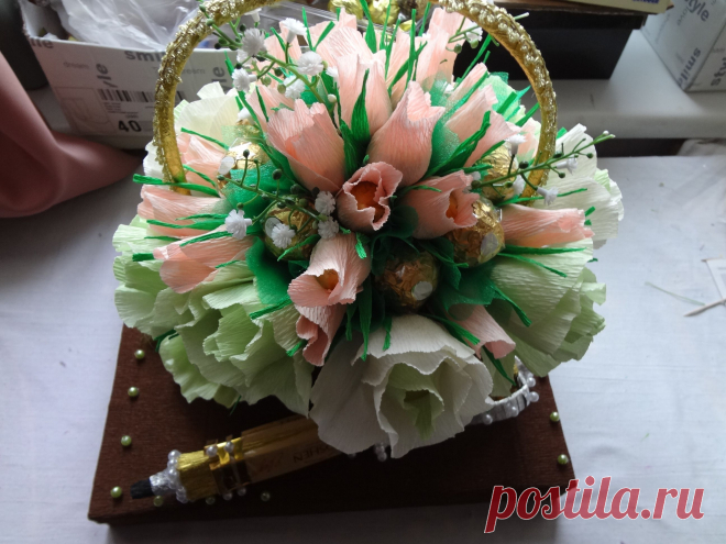 букет из конфет