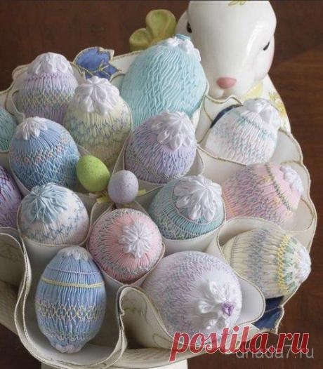 (+1) тема - Очень необычный декор пасхальных яиц | РУКОДЕЛИЕ