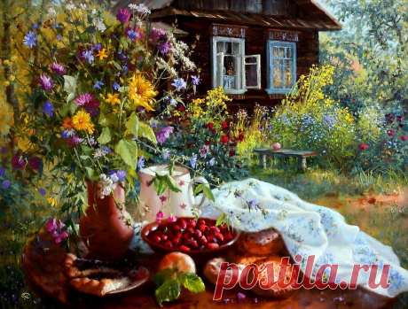 ЛЕТО - ЭТО МАЛЕНЬКАЯ ЖИЗНЬ... ХУДОЖНИК ЖДАНОВ ВЛАДИМИР ЮРЬЕВИЧ. | Самоцветик