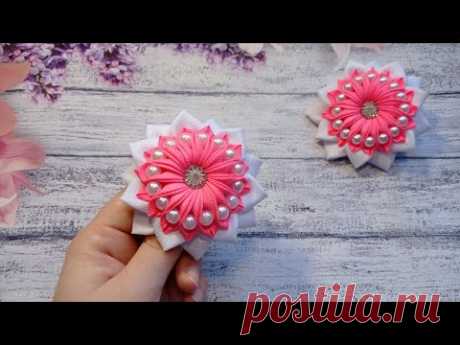 БАНТИКИ ЗЕФИРКИ ИЗ РЕПСОВОЙ ЛЕНТЫ 2,5 СМ! КАНЗАШИ / МАСТЕР КЛАСС / RIBBON BOWS / DIY
