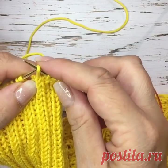 Как перейти с резинки 2*2 на 1*1 для красивого закрытия.