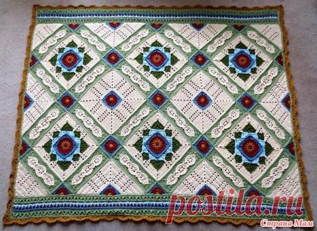 Кружевные посиделки №18. Плед "Геометрия". - Все в ажуре... (вязание крючком) - Страна Мам