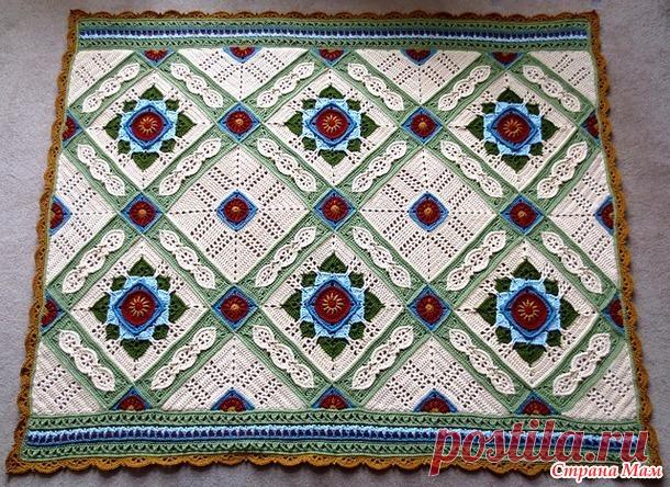 Кружевные посиделки №18. Плед "Геометрия". - Все в ажуре... (вязание крючком) - Страна Мам