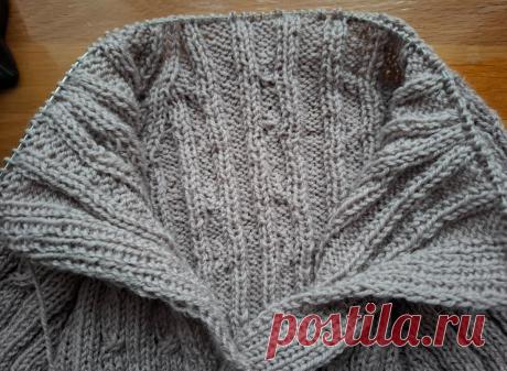 Свитер-поло, связанный спицами | Очарованная жизнью | Дзен