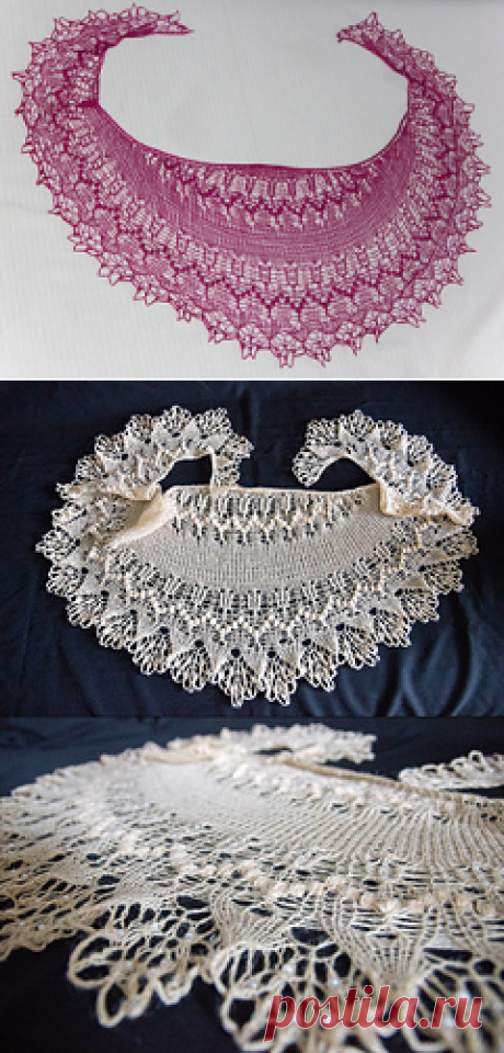 Ravelry: fichu shawl - Ballad of Gusar pattern by Galina Ivanova (Маленькая шаль - фишю "Баллада о гусаре")
