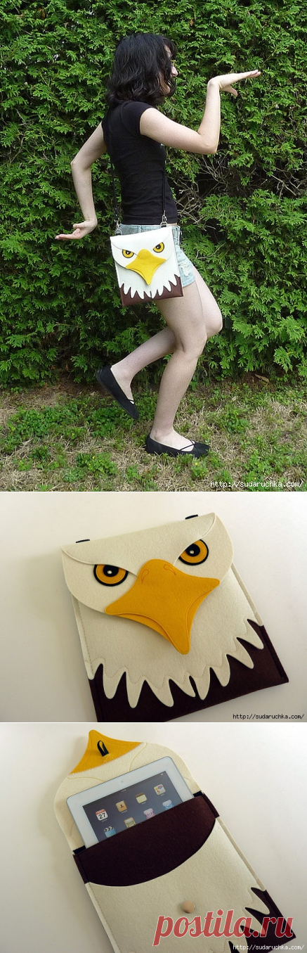 Сумочки для планшетника из фетра.Идеи для вдохновения.