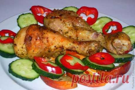 Куриная голень по-орловски (запечённая с яблоками).