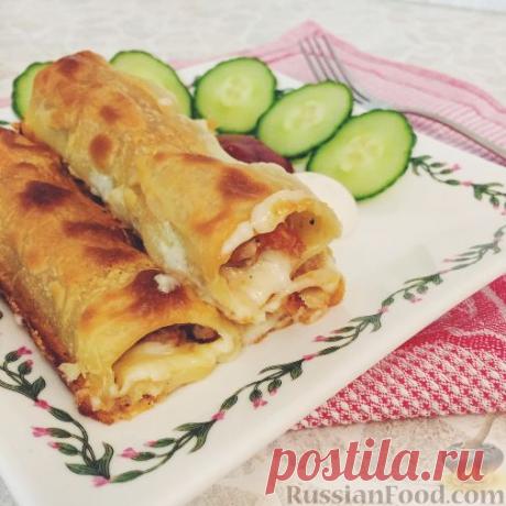 Рецепт: Фаршированные макароны под соусом бешамель на RussianFood.com