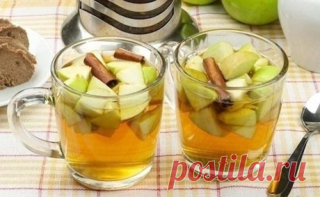 Имбирный чай с яблоками