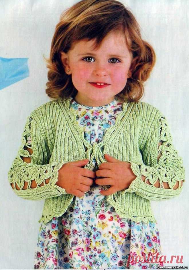 Вязаное болеро для девочки