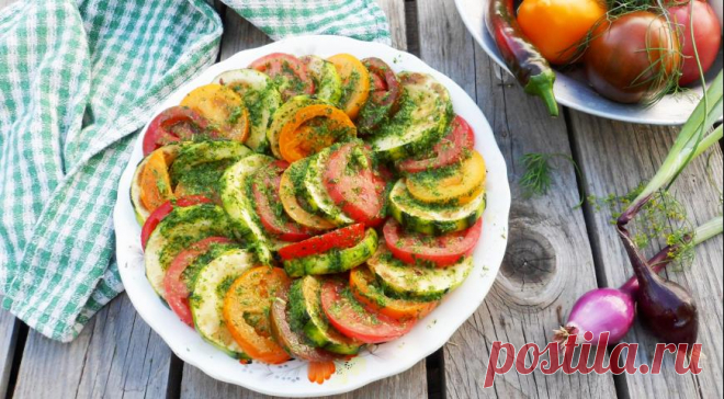 Закуска из кабачков с помидорами Наша дачная, пошаговый рецепт с фото
