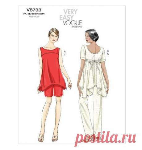 V8733 | Misses' Tunic, Shorts and Pants | View All | Vogue Patterns