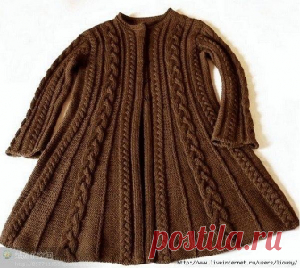 Пальто с узором из кос — Сделай сам, идеи для творчества - DIY Ideas
