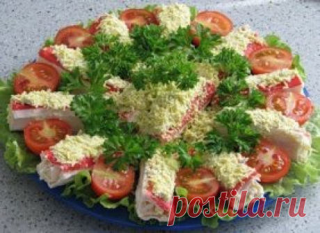 1. Крабовые палочки &quot;Очаровашки&quot;
2. Куриные котлетки с крабовыми палочками
3. Крабовые палочки в кляре с сыром
4. Хризантема из крабовых палочек
5. Рулет из крабовых палочек
6. Крабовые шарики
7. Тарталетки с крабовыми палочками и яйцом
8. Фаршированные крабовые палочки
9. Бутерброды &quot;Крабовые цветы&quot;
10. Сырные шарики с крабовыми палочками
11. Рулет из лаваша с крабовыми палочками и огурцом
12. Котлетки из крабовых палочек
13. Закуска &quot;Монастырская изба&quot;