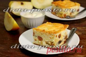 ДЕСЕРТ-Творожное суфле с яблоками и изюмом