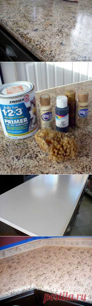 Имитация гранитной поверхности.