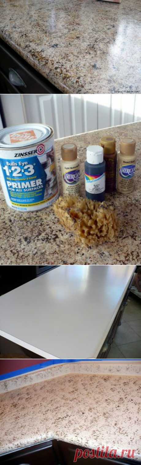 Имитация гранитной поверхности.