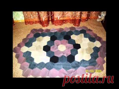 Практичные коврики из старых джинсов