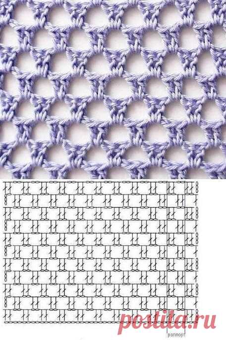 Ажурные узоры крючком: 10 вариантов со схемами | Костромичка с клубками | Дзен