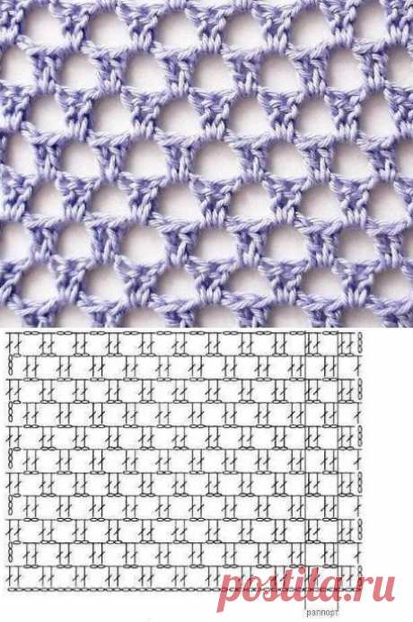 Ажурные узоры крючком: 10 вариантов со схемами | Костромичка с клубками | Дзен