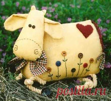 Корова, мягкие игрушки своими руками / Тильда, мягкие игрушки своими руками, выкройки / КлуКлу. Рукоделие - бисероплетение, квиллинг, вышивка крестом, вязание