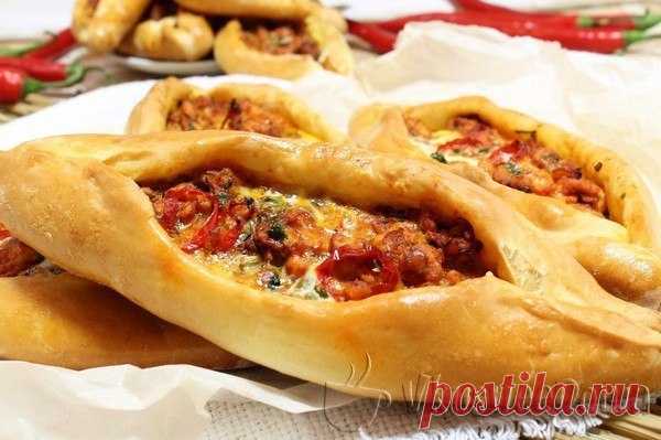 Пицца турецкая — Pide с мясом и с сыром | Про рецептики - лучшие кулинарные рецепты для Вас!