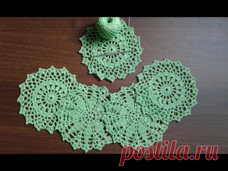 Пуловер крючком из мотивов. Часть 1. Мотив №1.