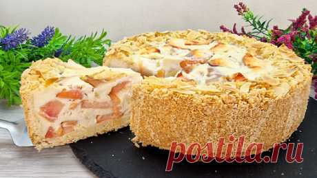 Итальянский яблочный пирог со сливками! Вкус бесподобный! Готовлю почти каждые выходные! #597 | Самовар | Дзен