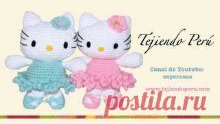 Хелло Китти амигуруми крючком. Часть1 (Crochet. Amigurumi.Hello Kitty). Уроки вязания на видео