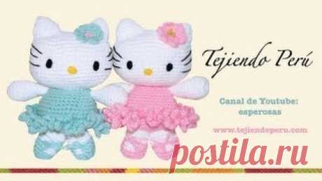 Хелло Китти амигуруми крючком. Часть1 (Crochet. Amigurumi.Hello Kitty). Уроки вязания на видео