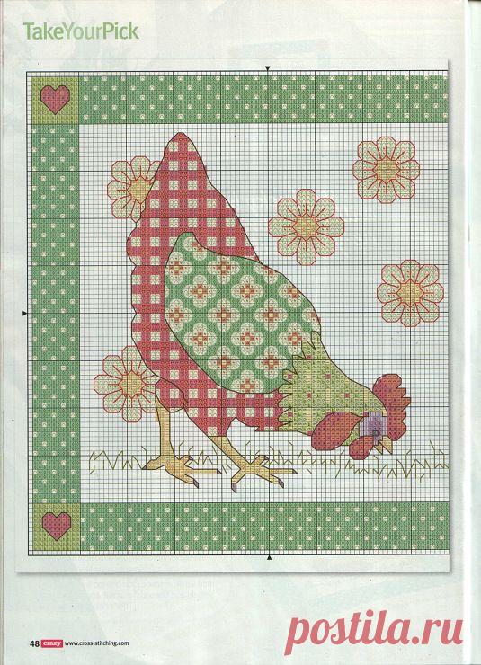 (637) chicken cross stitch pattern | Chickens & Ducks