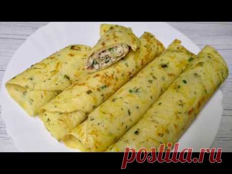 Блинчики с рыбной начинкой
