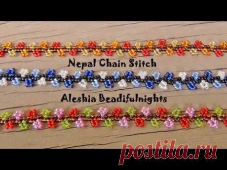 Nepal Chain Stitch Beaded Bracelet and Anklet Tutorial