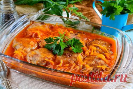 Биточки мясные с подливкой в духовке, пошаговый рецепт с фото