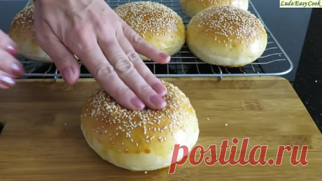 САМЫЕ ВКУСНЫЕ БУЛОЧКИ с КУНЖУТОМ для гамбургеров очень мягкие Hamburger Buns Burger Bun Bánh mì Tròn